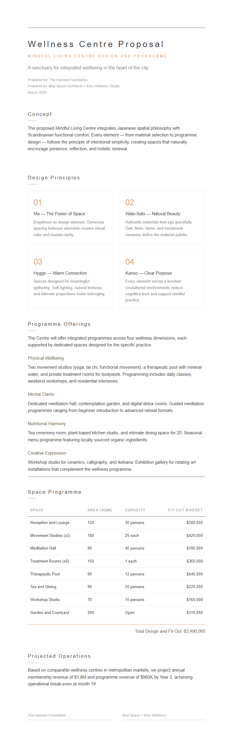 Japandi zen proposal